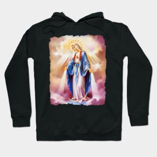 Colorful Virgin Mary Painting Hoodie